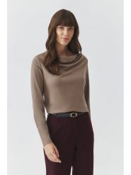 TATUUM Bluzka "Rita" w kolorze szarobrązowym rozmiar: XL. Brązowe bluzki Tatuum, xl, bez wzorów, bez kołnierzyka, bez ramiączek. Za 113.36 zł.