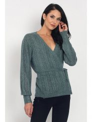 ASSUILI Sweter w kolorze zielonym rozmiar: 38. Zielone swetry Assuili, bez wzorów, z kaszmiru, klasyczne, bez ramiączek. Za 182.95 zł.