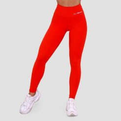 Legginsy damskie fitness z wysoką talią mandarynkowe BEAT. Brązowe legginsy GYMBEAM, bez wzorów, z elastanu, sportowe. Za 112.90 zł.