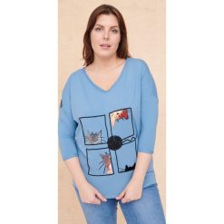 T-Shirt Damski A Ku Ku Plus Size Fated Denim. T-shirty blue shadow, plus size, bez wzorów, z bawełny, bez kołnierzyka, bez ramiączek. W wyprzedaży za 84.95 zł.