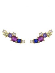 Luxenter Kolczyki-wkrętki z cyrkoniami rozmiar: onesize. Żółte kolczyki Luxenter, z cyrkonią, srebrne. Za 69.99 zł.