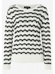 More & More Sweter w kolorze biało-czarnym rozmiar: 38. Białe swetry More & More, bez wzorów, z bawełny, bez ramiączek. Za 140.86 zł.