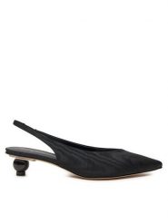 Weekend Max Mara Sandały Nadir 24255260546 Czarny. Czarne sandały Weekend Max Mara, bez wzorów, z materiału, bez obcasa, na słupku, bez zapięcia. Za 1,249.00 zł.