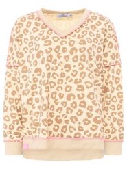 Zwillingsherz Bluza "Soft Leo" w kolorze beżowym rozmiar: L/XL. Brązowe bluzy Zwillingsherz, l, bez wzorów, bez ramiączek, bez kaptura. Za 237.17 zł.