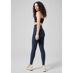 Legginsy Damskie Fitness Casall Z Wysokim Stanem. Niebieskie legginsy Casall, bez wzorów, z materiału, eleganckie, długie. Za 199.00 zł.