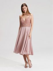 Hey Kyla Sukienka koktajlowa 5AC106HK Różowy Slim Fit. Czerwone sukienki Hey Kyla, bez wzorów, z syntetyku, wizytowe, bez kołnierzyka, bez ramiączek. Za 409.99 zł.