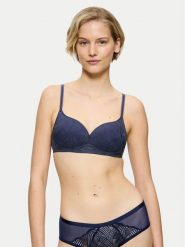 Triumph Biustonosz z fiszbiną Delightful Spotlight 10219875 Granatowy. Niebieskie biustonosze Triumph, bez wzorów, z syntetyku. Za 95.04 zł.