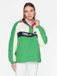 Tommy Jeans Kurtka anorak Chicago DW0DW15343 Kolorowy Relaxed Fit. Kurtki Tommy Jeans, xxs, bez wzorów, z jeansu, bez kaptura. Za 559.99 zł.