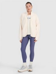 4F Legginsy z prążkowanej dzianiny damskie - granatowe XL. Niebieskie legginsy 4f, bez wzorów, z dzianiny. Za 129.99 zł.
