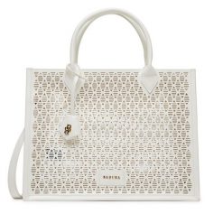 Torebka Badura. Białe shopper bag Badura, bez wzorów, bez dodatków. Za 299.99 zł.