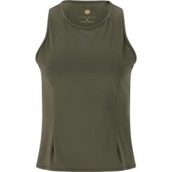 Damski tank top Athlecia Delrey. Zielone topy Athlecia, bez wzorów, sportowe, bez kołnierzyka, bez ramiączek. Za 122.50 zł.