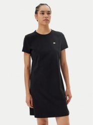 EA7 Emporio Armani Sukienka codzienna 7W000084 AF12484 UC001 Czarny Regular Fit. Czarne sukienki EA7 Emporio Armani, na co dzień, l, bez wzorów, z bawełny, bez kołnierzyka, bez ramiączek, proste. Za 289.99 zł.