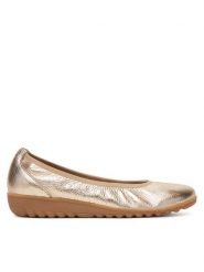 Caprice Baleriny 9-22161-44 Złoty. Żółte baleriny Caprice, bez wzorów, ze skóry, bez obcasa, bez zapięcia. Za 269.99 zł.