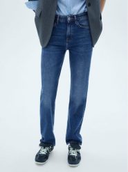 Mango Jeansy Matilda 77064451 Niebieski Straight Fit. Niebieskie jeansy Mango, bez wzorów, z bawełny. Za 149.99 zł.