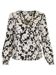Scotch & Soda Bluzka w kolorze czarno-białym rozmiar: S. Białe bluzki Scotch & Soda, s, bez wzorów, bez kołnierzyka, bez ramiączek. Za 74.81 zł.