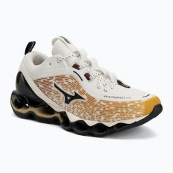 Buty Mizuno Wave Prophecy 13.2 Harvest Gold/Black/Snow White. Białe buty do biegania Mizuno, bez wzorów, z materiału, bez zapięcia, do biegania, mizuno wave. Za 749.99 zł.