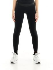 Legginsy na co dzień na siłownię. Czarne legginsy LEONE 1947 APPAREL, bez wzorów, z gumy. Za 63.11 zł.