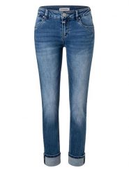 Timezone Dżinsy "Marah" - Slim fit - w kolorze niebieskim rozmiar: W27/L32. Niebieskie jeansy Timezone, l, z aplikacjami, klasyczne. Za 97.05 zł.