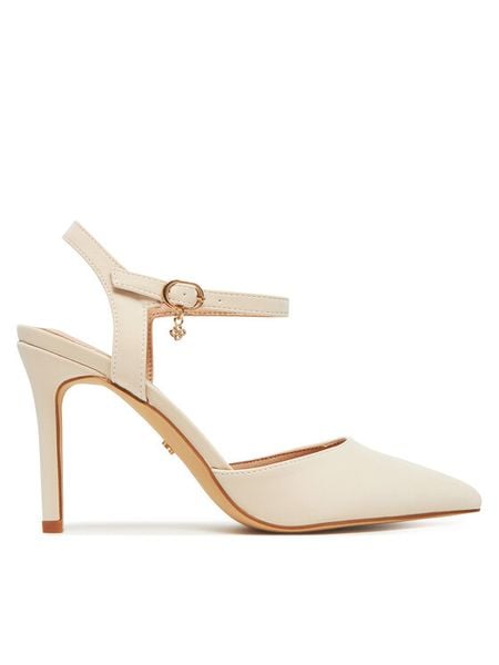 DeeZee Szpilki AV-8268-5 Beżowy. Brązowe szpilki DeeZee, bez wzorów, ze skóry, bez obcasa, na szpilce, bez zapięcia. Za 139.99 zł.