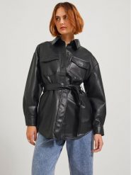 JJXX Kurtka z imitacji skóry Luna 12204642 Czarny Regular Fit. Czarne kurtki JJXX, l, bez wzorów, ze skóry, bez kaptura. Za 139.99 zł.