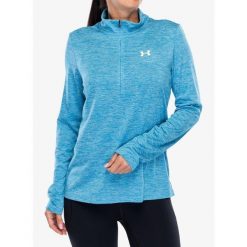 Bluza z zamkiem damska Under Armour UA Tech Twist 1/2 Zip. Niebieskie bluzy Under Armour, bez wzorów, sportowe, bez ramiączek, bez kaptura. Za 169.99 zł.