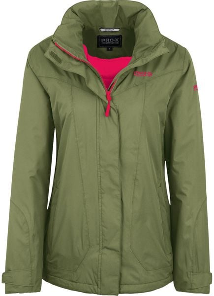 Damska kurtka wodoodporna Pro-X Elements Cindy. Czerwone kurtki PRO-X ELEMENTS, l, bez wzorów, z materiału, z kapturem. Za 473.35 zł.