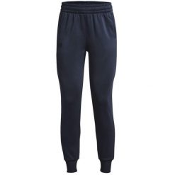 Spodnie dresowe dla kobiet Under Armour ARMOUR FLEECE JOGGER. Niebieskie spodnie sportowe Under Armour, bez wzorów, z dresówki, długie. Za 249.99 zł.