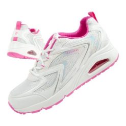Buty Skechers Uno-So Wavy 310555L/WPK białe. Białe buty treningowe bez wzorów, ze skóry ekologicznej, bez zapięcia, trekkingowe. W wyprzedaży za 466.89 zł.