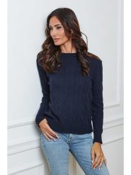 So Cachemire Sweter "Kirem" w kolorze granatowym rozmiar: M. Niebieskie swetry So Cachemire, m, bez wzorów, z kaszmiru, bez ramiączek. Za 226.10 zł.