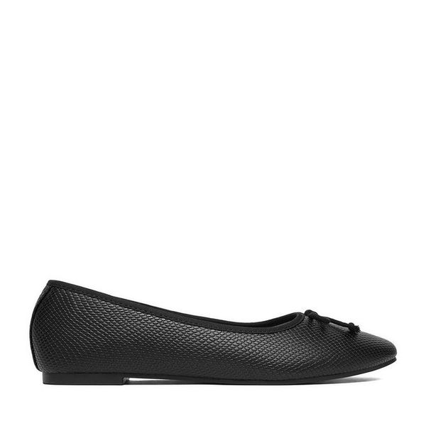 Baleriny JENNY. Czarne baleriny Jenny, bez wzorów, bez obcasa, bez zapięcia. Za 59.99 zł.
