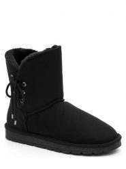 ISLAND BOOT Botki zimowe "Lavina" w kolorze czarnym rozmiar: 36. Czarne botki Island Boot, bez wzorów, z materiału, bez obcasa, bez zapięcia. Za 133.89 zł.