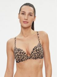 Guess Biustonosz z fiszbiną O3YC00 KBUT0 Brązowy. Brązowe biustonosze Guess, z aplikacjami, z syntetyku. Za 169.99 zł.