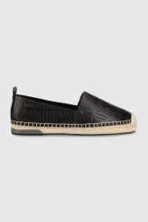 Dkny espadryle MAKALINA kolor czarny K4299042. Czarne espadryle DKNY, bez wzorów, z gumy, z okrągłym noskiem, bez obcasa, na płaskiej podeszwie. Za 629.99 zł.