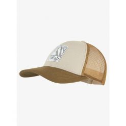 Czapka z daszkiem Rab Dihedral Badge Cap - pebble/oak. Brązowe czapki z daszkiem RAB, bez wzorów, sportowe. Za 159.99 zł.