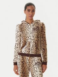 Juicy Couture Bluza JCGAS225012A Beżowy Slim Fit. Brązowe bluzy Juicy Couture, s, bez wzorów, z bawełny, bez ramiączek, bez kaptura. Za 499.99 zł.