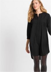 Sukienka koszulowa. Czarne sukienki bonprix, bez wzorów, bez kołnierzyka, bez ramiączek, koszulowe. Za 107.99 zł.