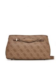 Guess Torebka Katya HWSG96 52120 Brązowy. Brązowe listonoszki Guess, z aplikacjami, ze skóry, bez dodatków. Za 549.99 zł.