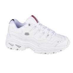 Buty sportowe Sneakersy damskie, Skechers Energy. Białe buty sportowe lifestyle Skechers, bez wzorów, z materiału, bez zapięcia, trekkingowe. Za 269.99 zł.