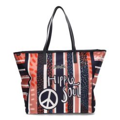 Pomarańczowa Duża Torba Plażowa Damska Anekke. Niebieskie shopper bag Anekke, bez wzorów, biznesowe, duże, bez dodatków. Za 189.00 zł.