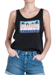 WRANGLER TANK TOP DAMSKI TOP FADED BLACK W708EVXV6 112130908. Czarne topy Wrangler, s, bez wzorów, bez kołnierzyka, bez ramiączek. Za 69.99 zł.
