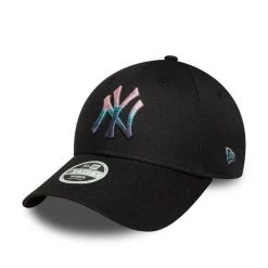 Czapka baseballowa damska New York Yankees 9forty Metallic Logo. Czarne czapki z daszkiem New Era, bez wzorów, z materiału, klasyczne. Za 179.50 zł.