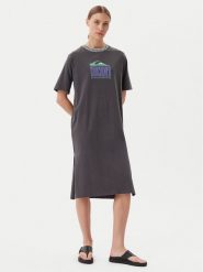 Quiksilver Sukienka codzienna EQWKD03035 Szary Relaxed Fit. Szare sukienki Quiksilver, na co dzień, s, bez wzorów, z bawełny, bez kołnierzyka, bez ramiączek, proste. Za 129.99 zł.