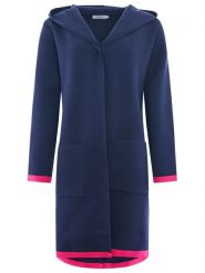 Zwillingsherz Kardigan "Mona" w kolorze granatowym rozmiar: L/XL. Niebieskie swetry Zwillingsherz, l, bez wzorów, bez ramiączek. Za 198.95 zł.