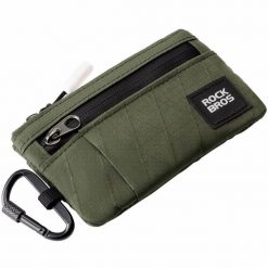 Portfel rowerowy na karty klucz z karabińczkiem Rockbros L002. Zielone portfele ROCKBROS, bez wzorów. Za 49.90 zł.