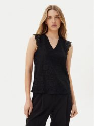 Pieces Bluzka Olline 17154614 Czarny Regular Fit. Czarne bluzki Pieces, xl, bez wzorów, z syntetyku, bez kołnierzyka, bez ramiączek. Za 79.99 zł.