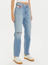 Tommy Jeans Jeansy DW0DW19934 Niebieski Straight Fit. Niebieskie jeansy Tommy Jeans, bez wzorów, z bawełny. Za 329.99 zł.