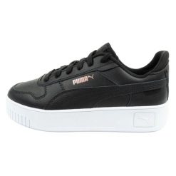 Buty Damskie Sportowe Puma Carina Street 393846 02 czarne. Czarne buty treningowe bez wzorów, z gumy, bez zapięcia. Za 283.73 zł.