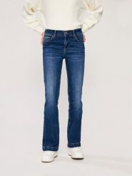 LTB Dżinsy "Fallon" - Flare fit - w kolorze niebieskim rozmiar: W26/L34. Brązowe jeansy LTB, l, z aplikacjami, klasyczne. Za 119.12 zł.