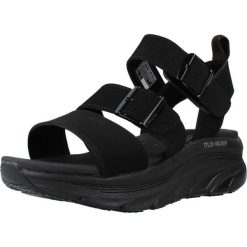 Sandały SKECHERS DLUX WALKER RETRO COSMOS Czarny. Czarne sandały Skechers, bez wzorów, z syntetyku, retro, bez obcasa, bez zapięcia. Za 219.99 zł.