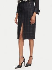 Elisabetta Franchi Spódnica ołówkowa GO-232-67E2-V440 Czarny Regular Fit. Czarne spódnice Elisabetta Franchi, bez wzorów, z wełny, ołówkowe. Za 1,879.00 zł.